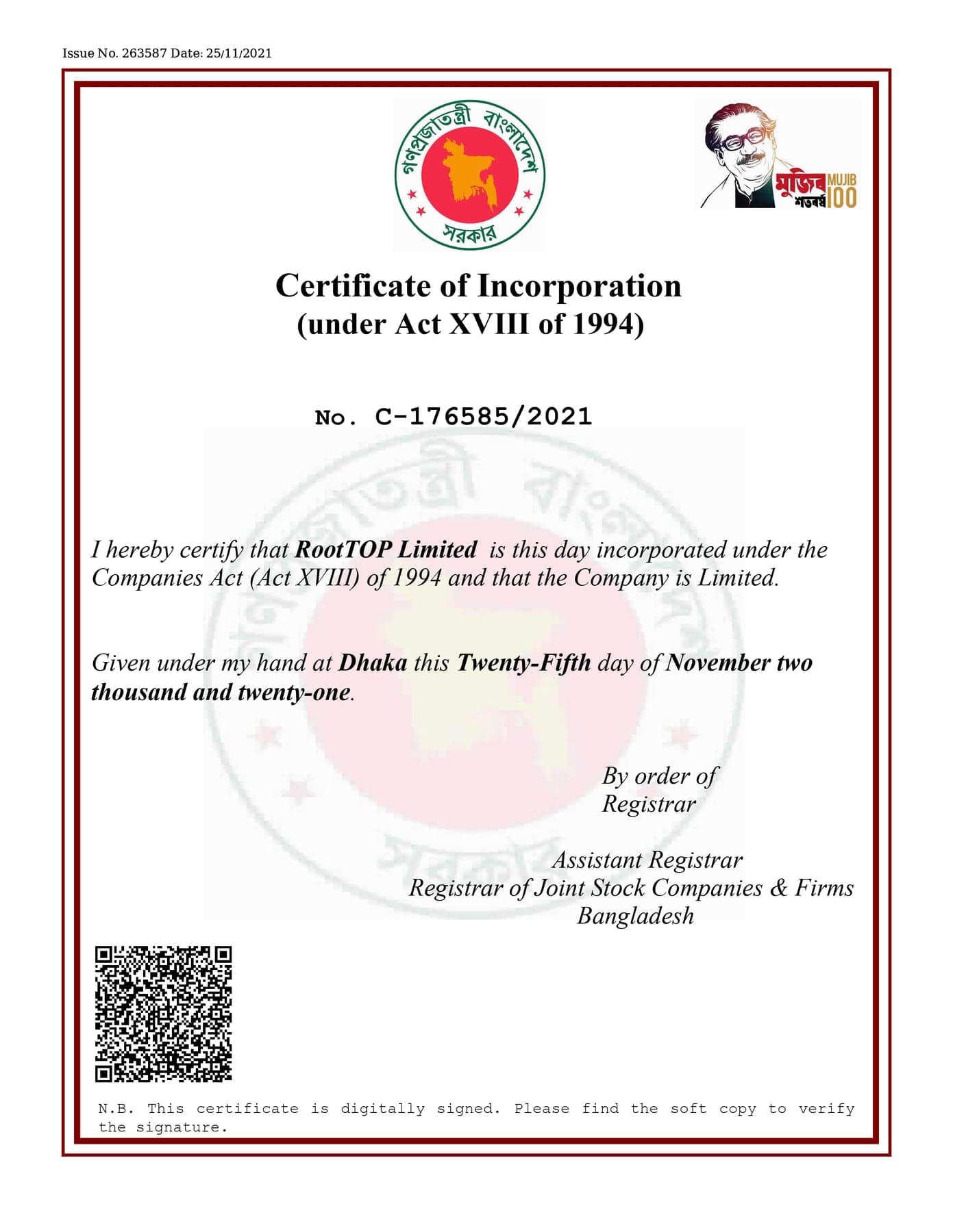 Certificate of Incorporation